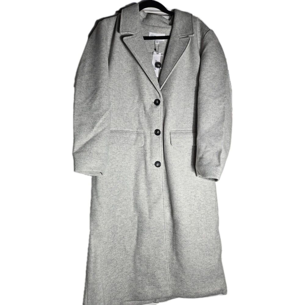 The Drop Women's Liam Loose Overcoat Size Large Heather Grey